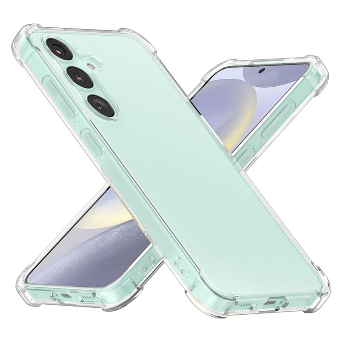Coque Galaxy S24 Fe antichoc + 2 vitres transparent, EVETANE