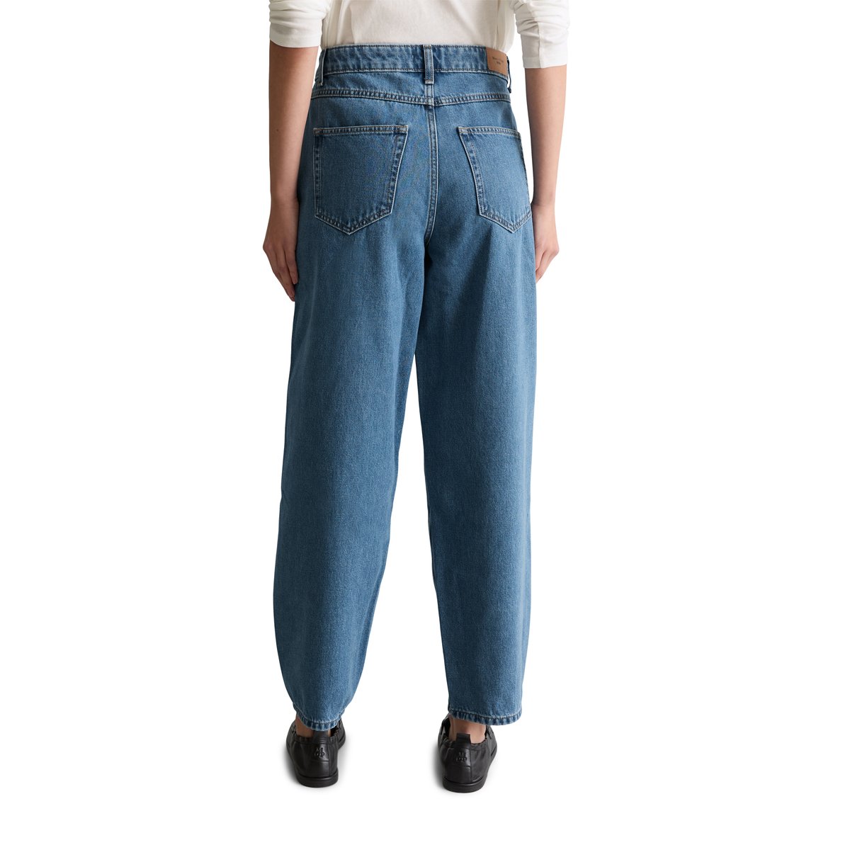 Jeans modèle Stine relaxed barrel cropped en pur coton bleu moyen, MARC O’POLO DENIM