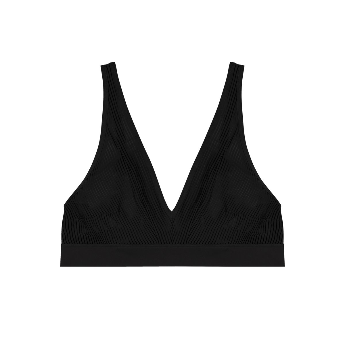 Soutien-gorge triangle sans armatures TULLE noir, ATHENA