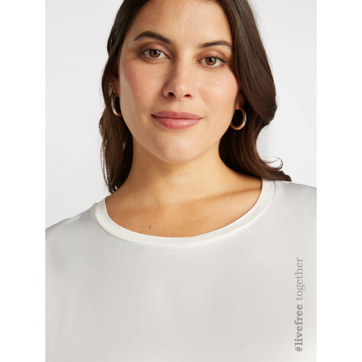 Chemisier en satin blanc, FIORELLA RUBINO