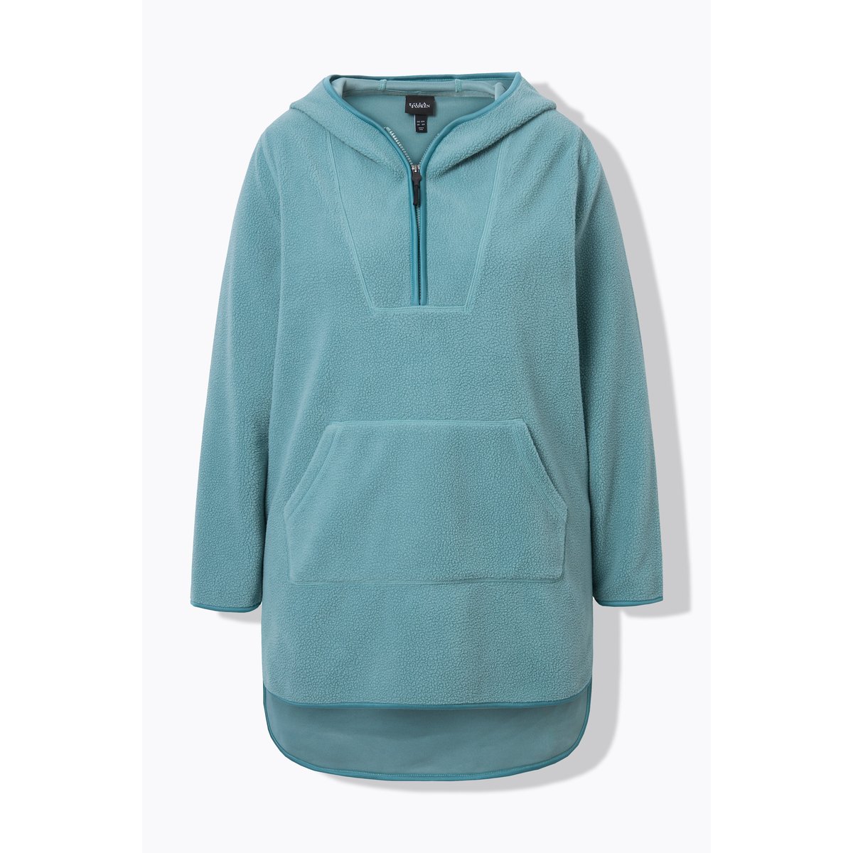 Long sweat-shirt à capuche vert glacier, ULLA POPKEN