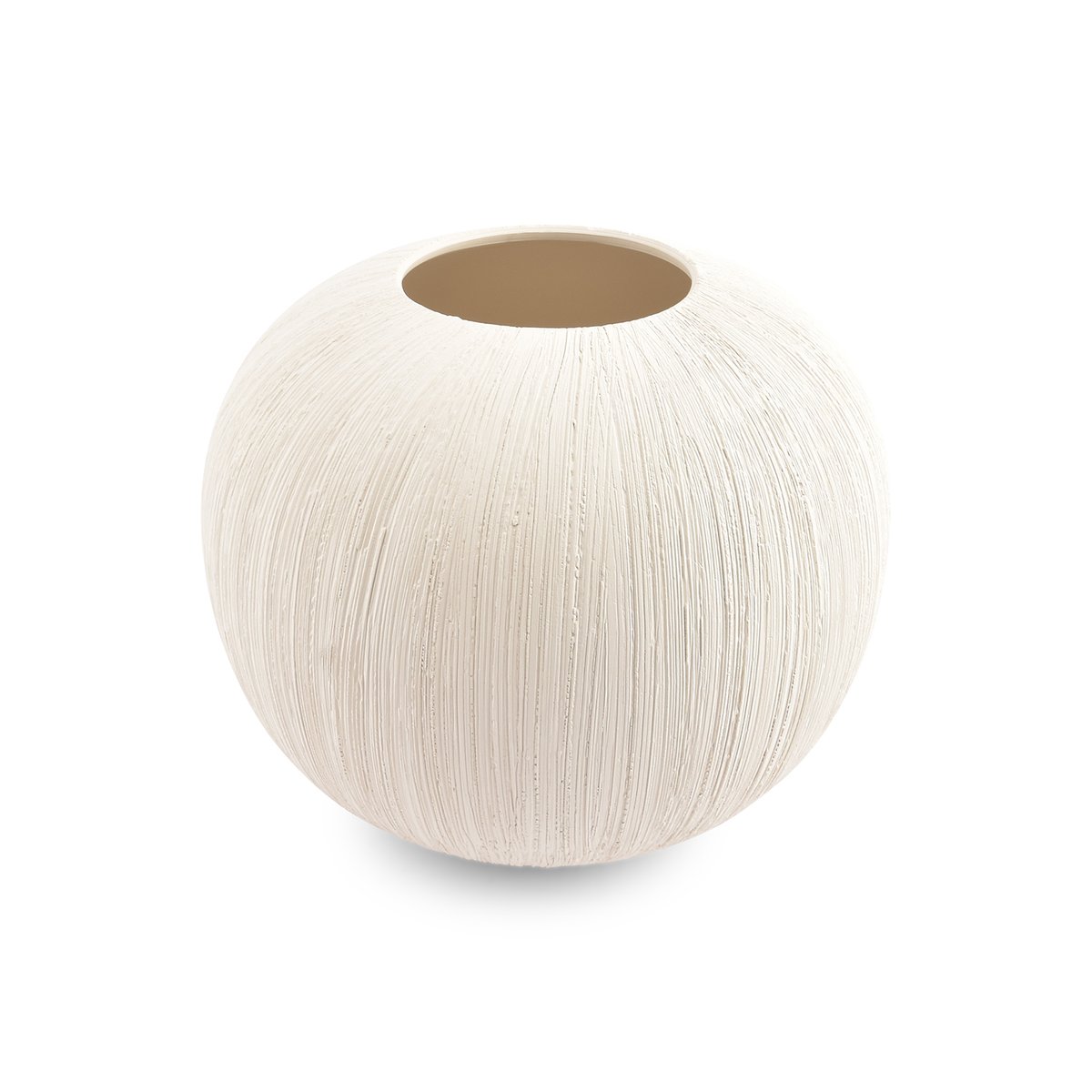 Vase rond 23 cm VICO beige, SP COLLECTION