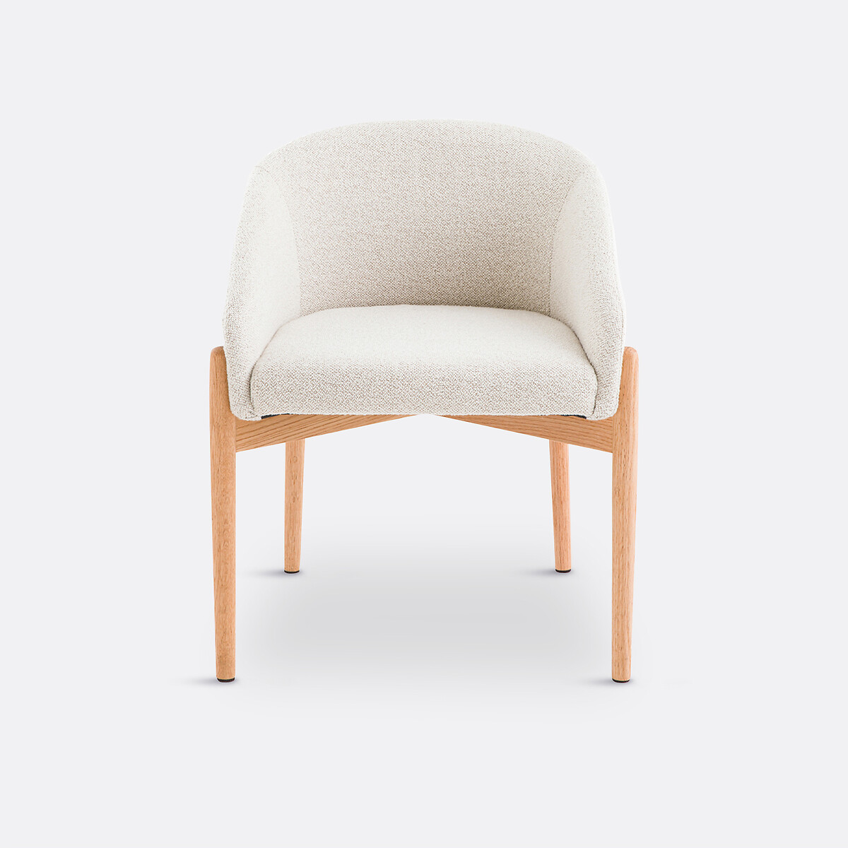Tafelfauteuil in bouclé stof Beca ecru, LA REDOUTE INTERIEURS