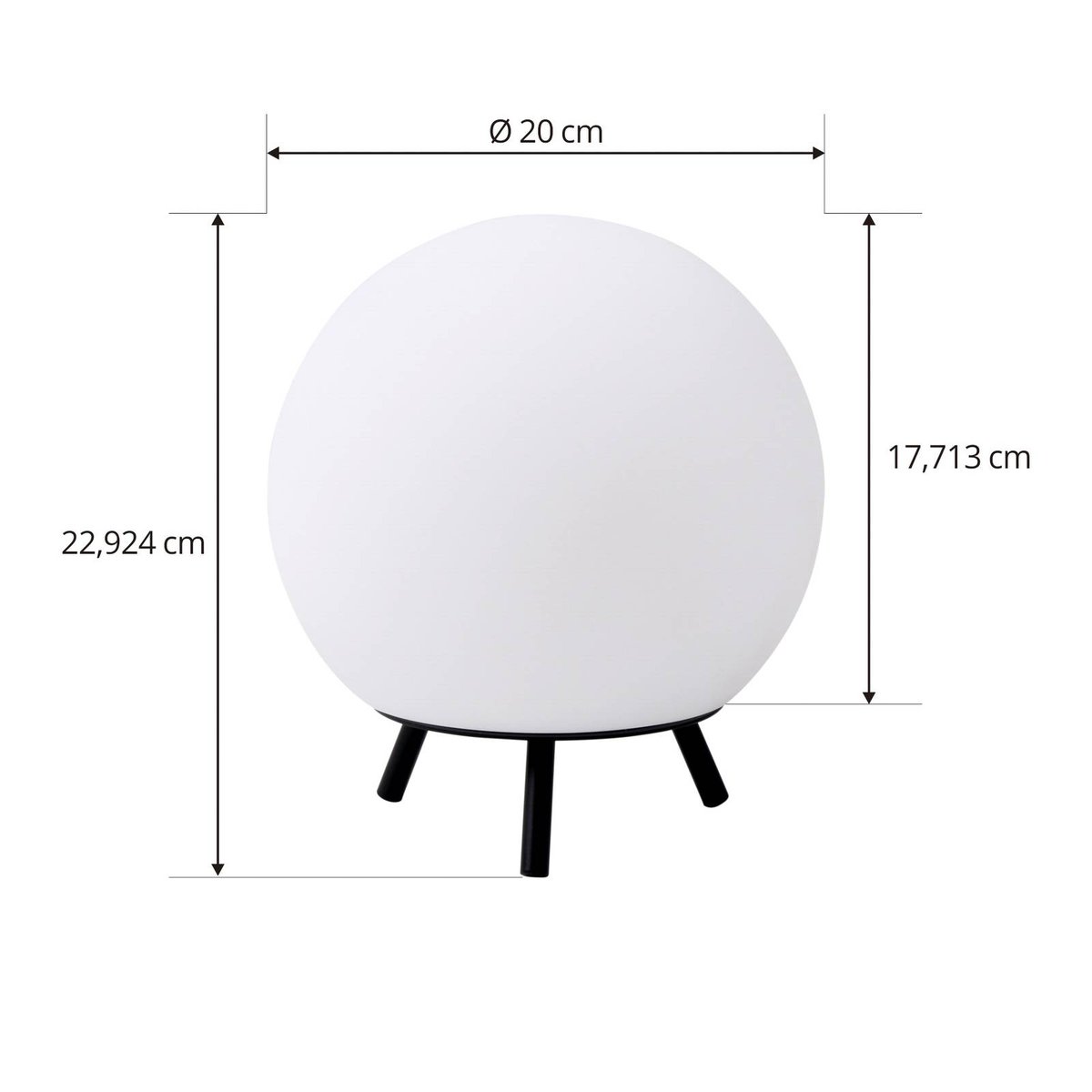 Luminaire de terrasse moderneLED, Aurilia blanc, noir, LINDBY