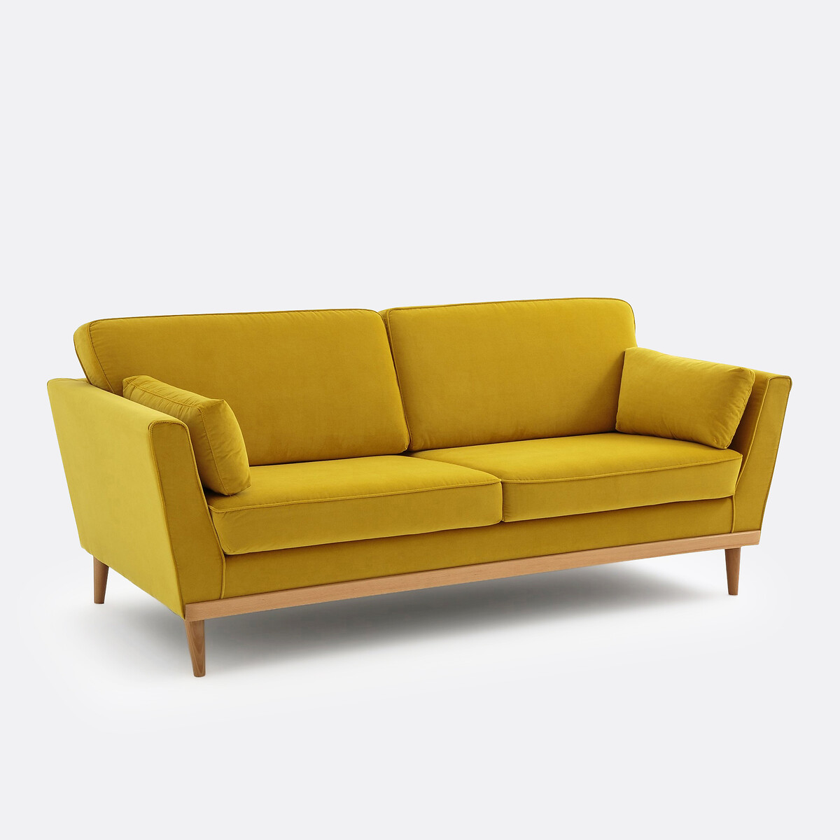 Sofa Tasie, 3- oder 4-Sitzer, Samt senfgelb, LA REDOUTE INTERIEURS