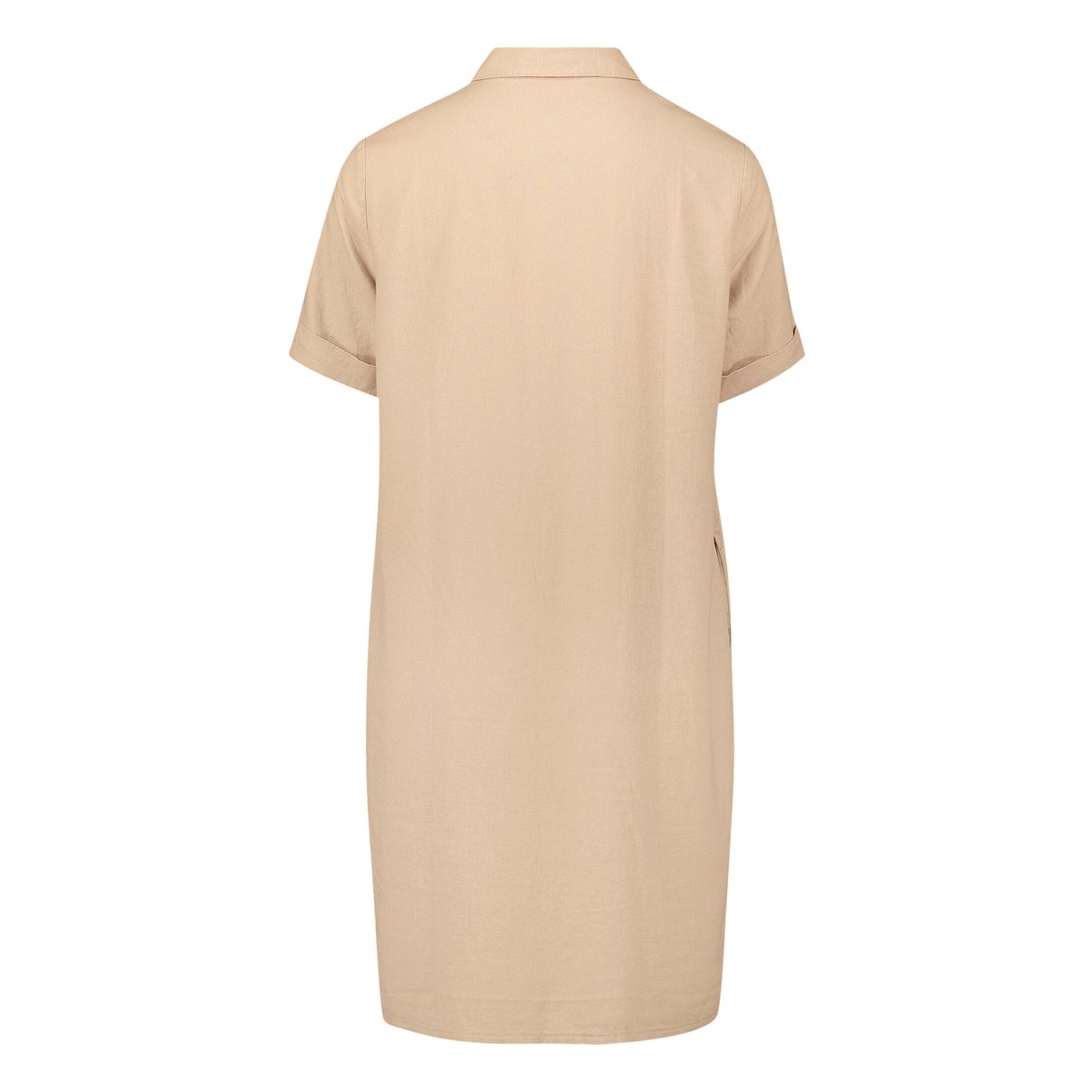 Robe en lin à patte de boutonnage beige, BETTY BARCLAY