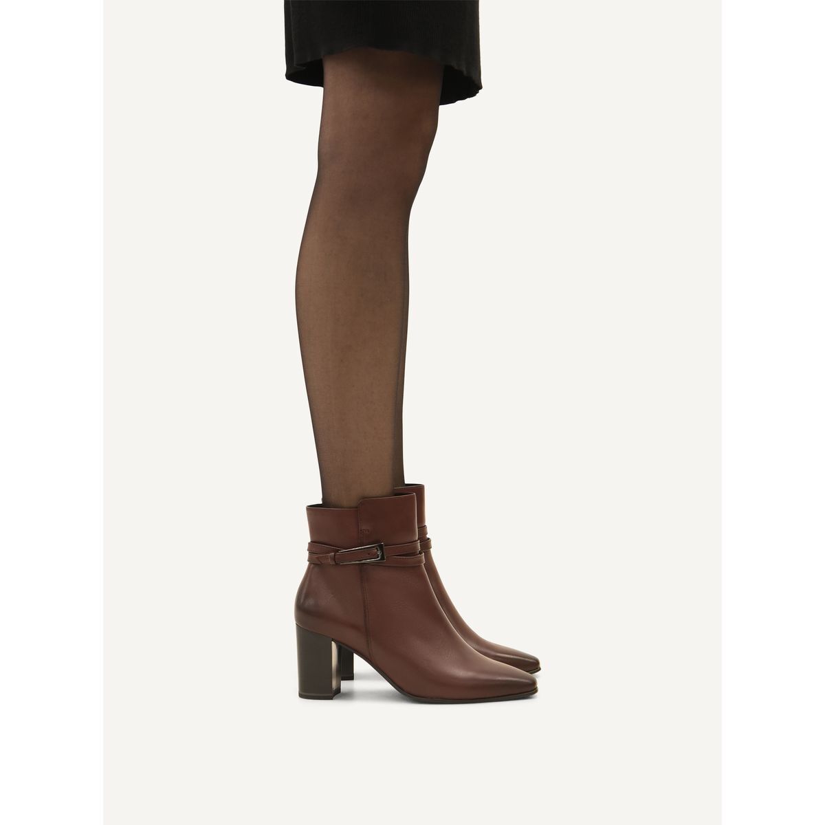 Bottine en cuir rouge merlot, CAPRICE