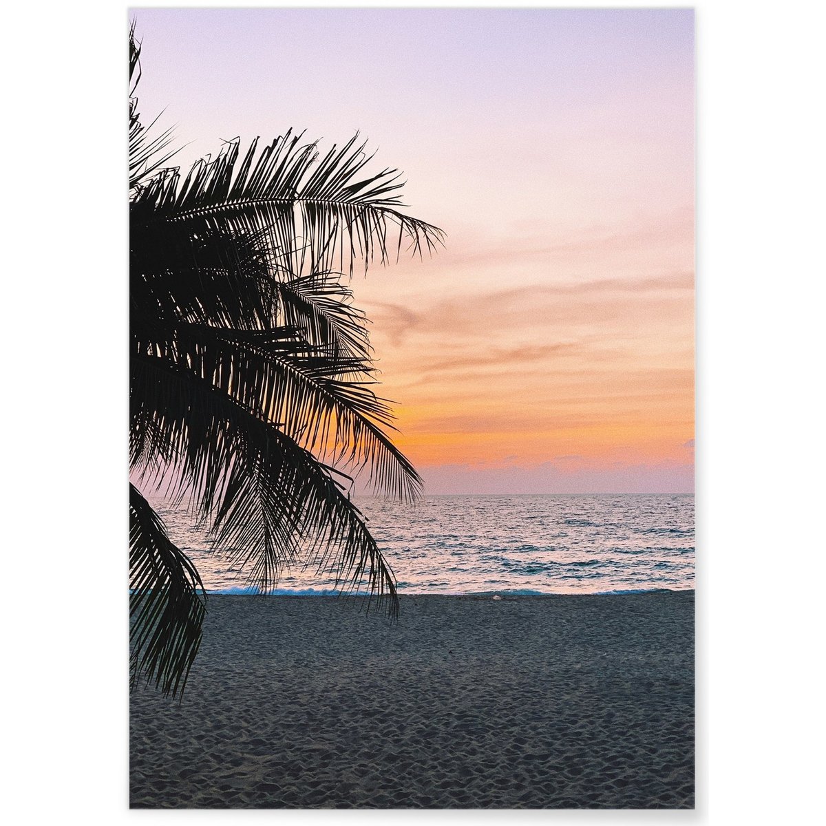 Poster Paysage Coucher de Soleil blanc, L'AFFICHERIE