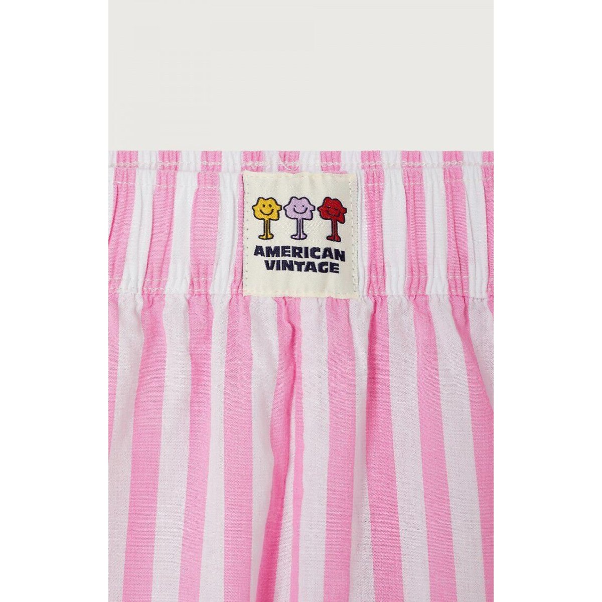Short à rayures, VEXTOWN rayé rose, AMERICAN VINTAGE
