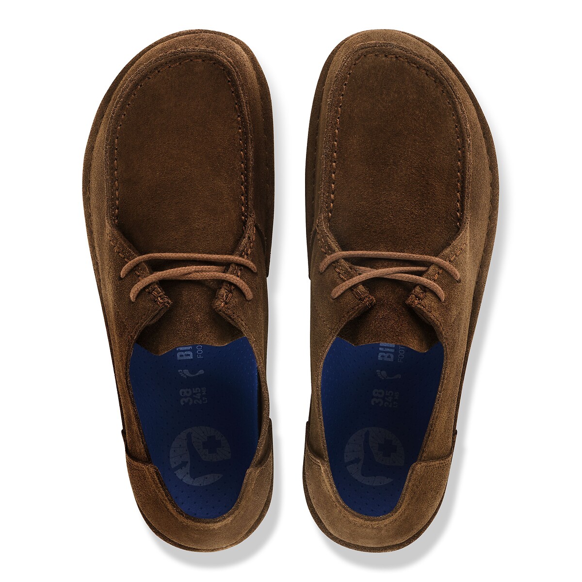 Derbies em pele camurça, Utti Lace castanho, BIRKENSTOCK