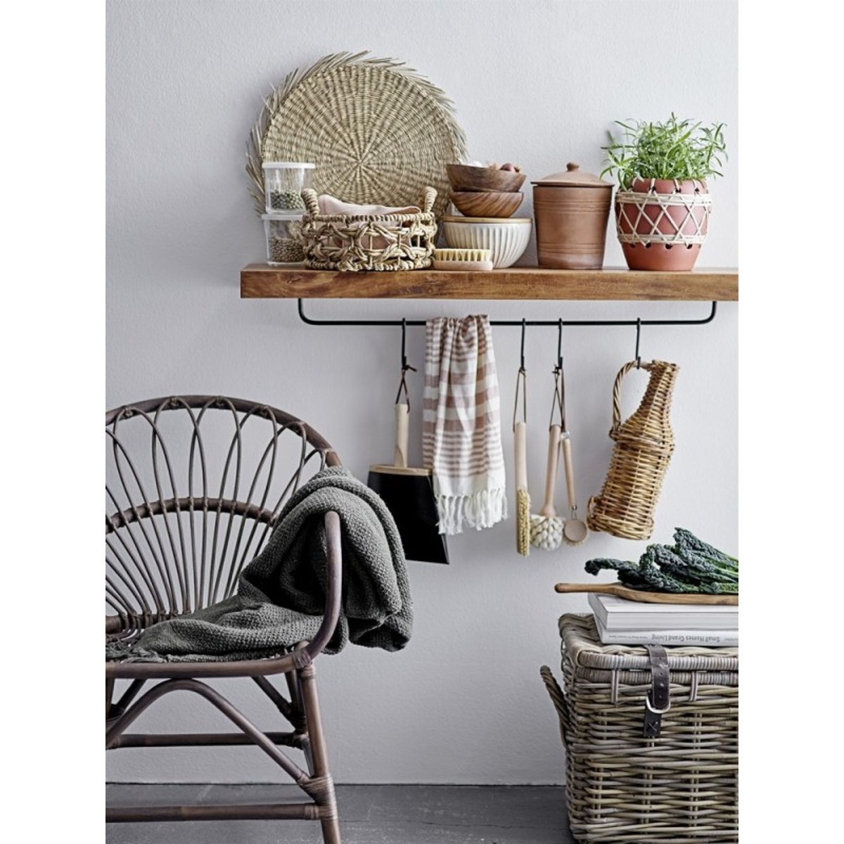 Etagère en bois Elna bois fonce, BLOOMINGVILLE