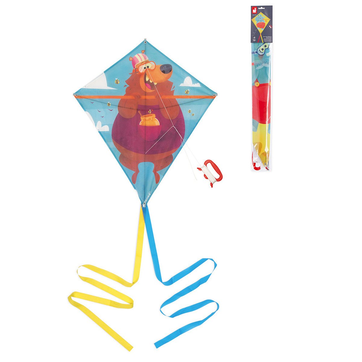 Cerf-volant Ours, Jeu De Plein Air multicolore, JANOD