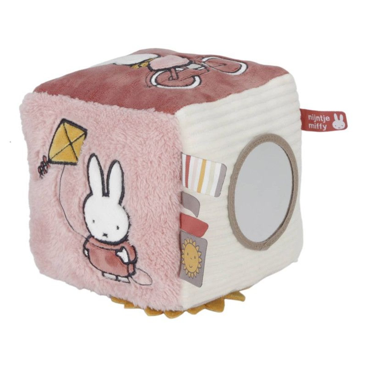 Cube d'activités 15cm - Miffy Fluffy rose et blanc, MIFFY