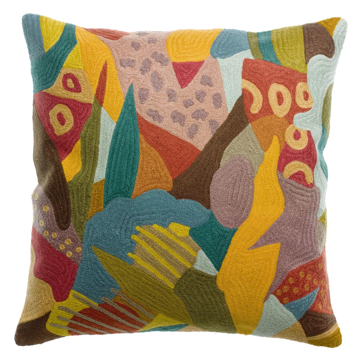 Coussin brodé Izel mineral, VIVARAISE