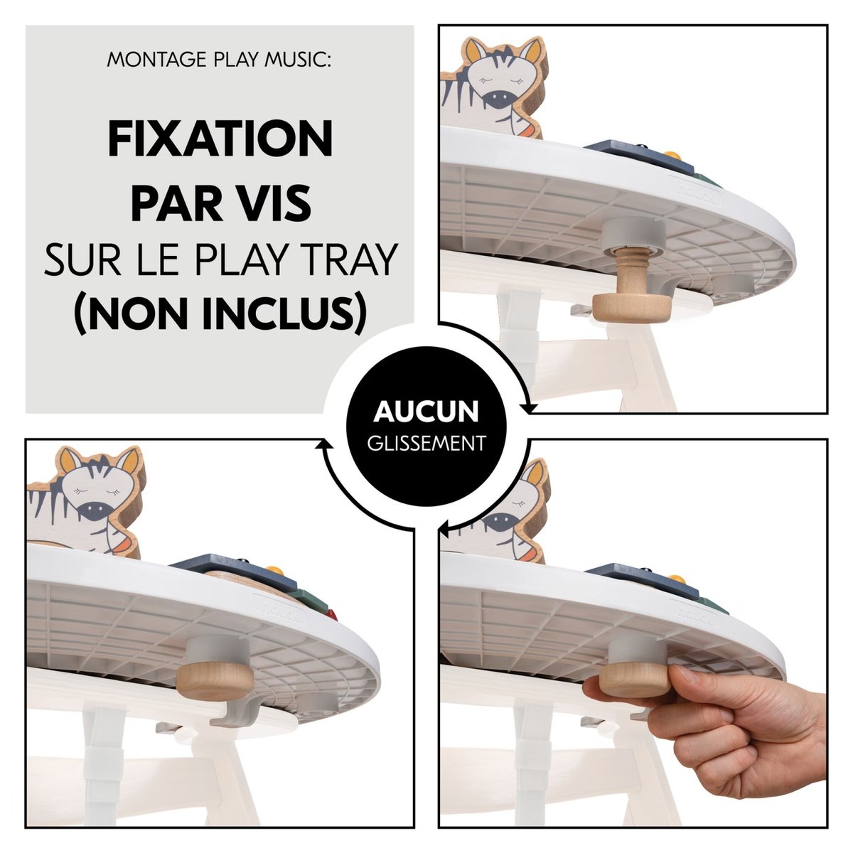 Jeux pour plateau chaise haute Play Music bois clair, HAUCK