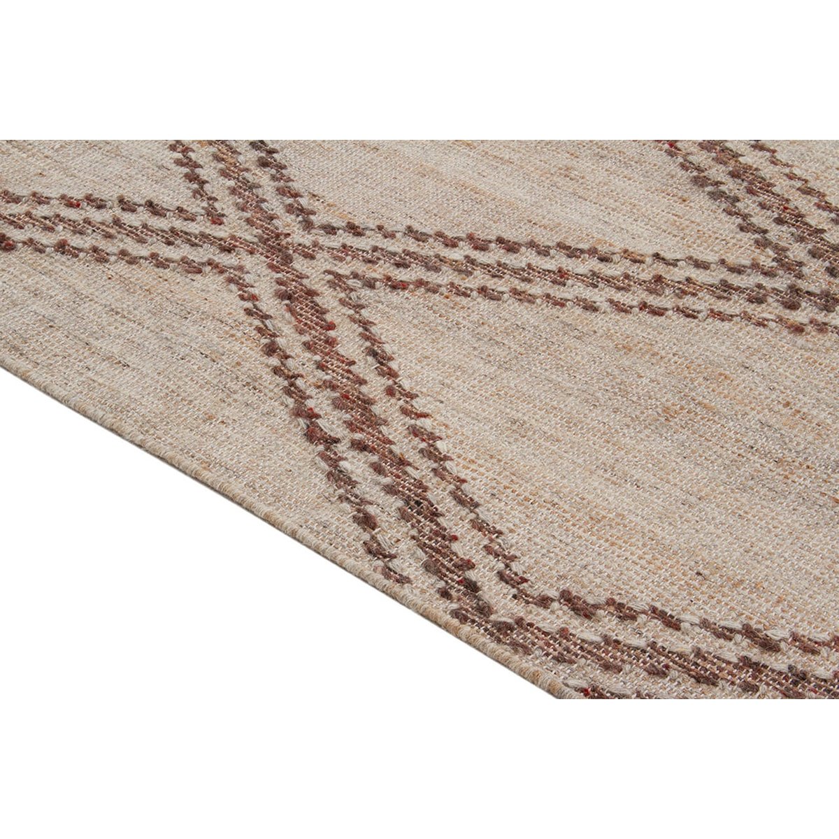 Tapis intérieur extérieur tissé plat PULSO beige, NOVATREND