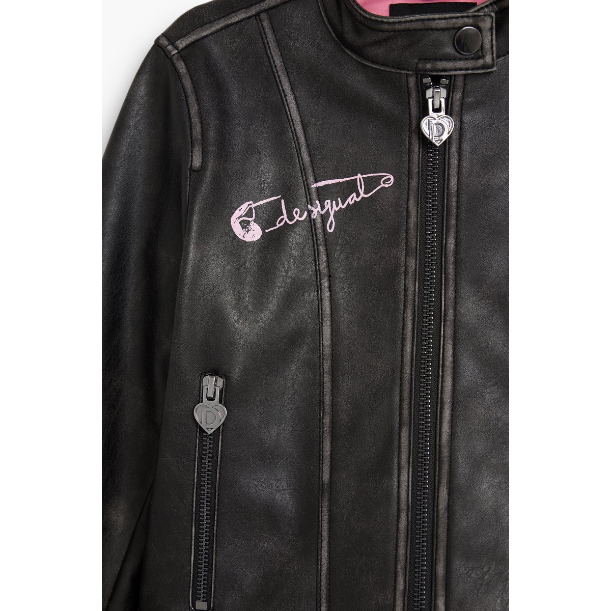 Blouson effet cuir noir, DESIGUAL