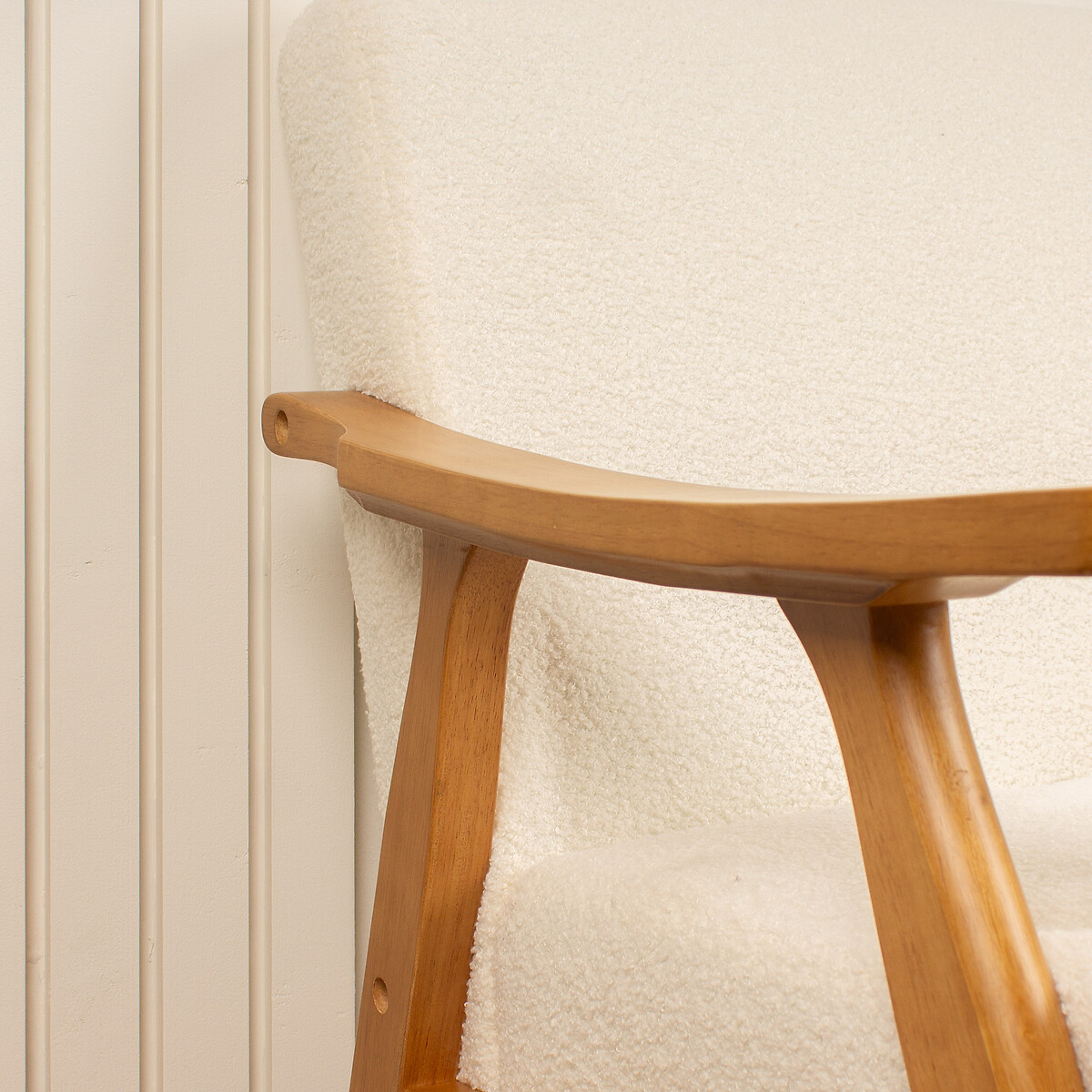 Mid Century Bouclé Armchair cream, SO'HOME