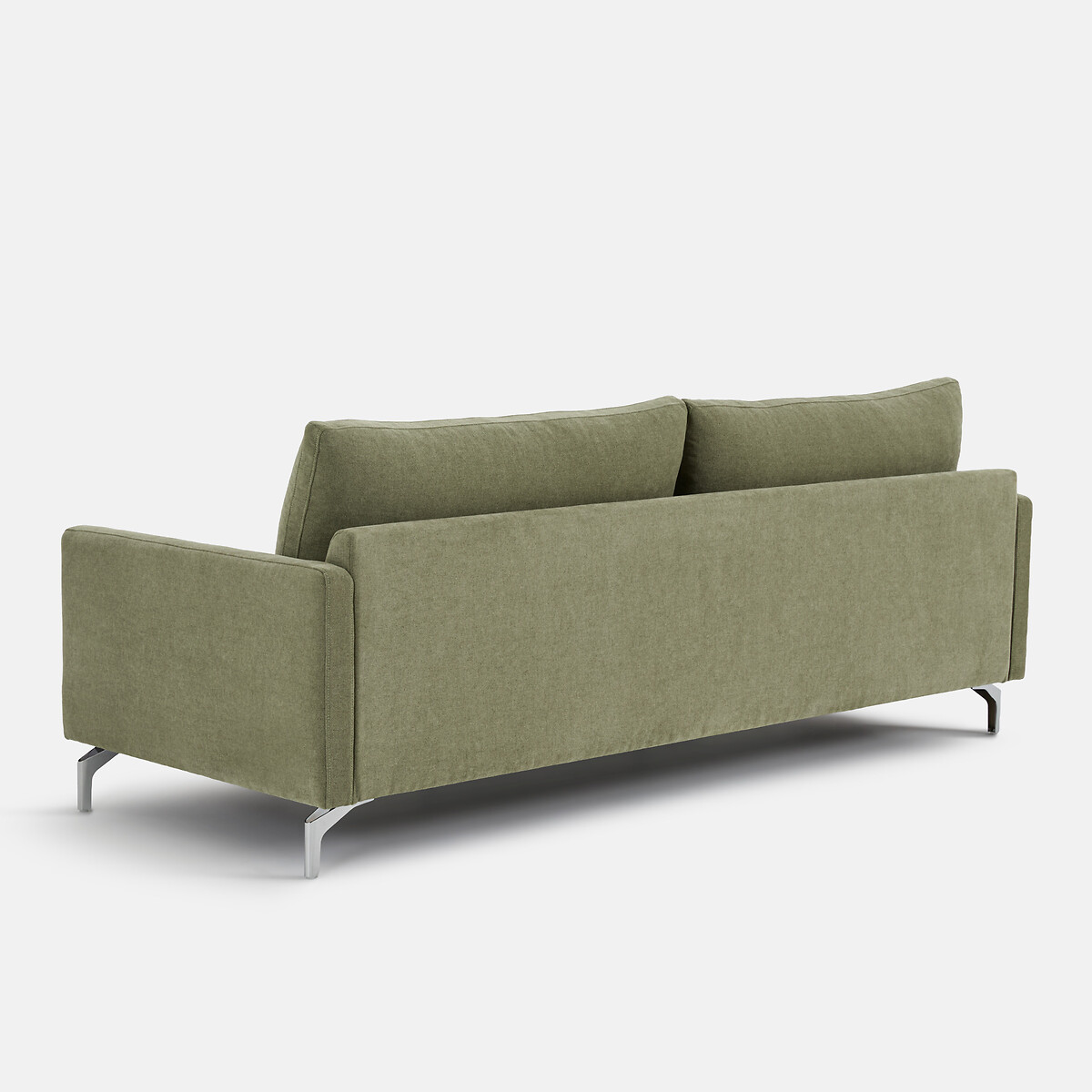 Canapé droit 2, 3 ou 4 places, en polyester chiné, LADY vert eucalyptus, LA REDOUTE INTERIEURS