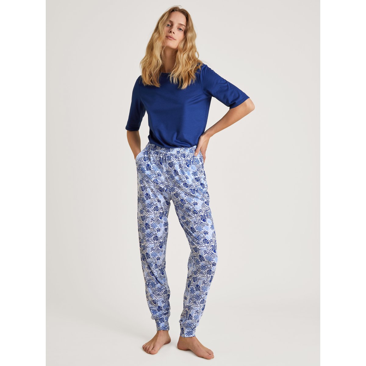 Pantalon Coton FAVOURITES bleu sodalite, CALIDA