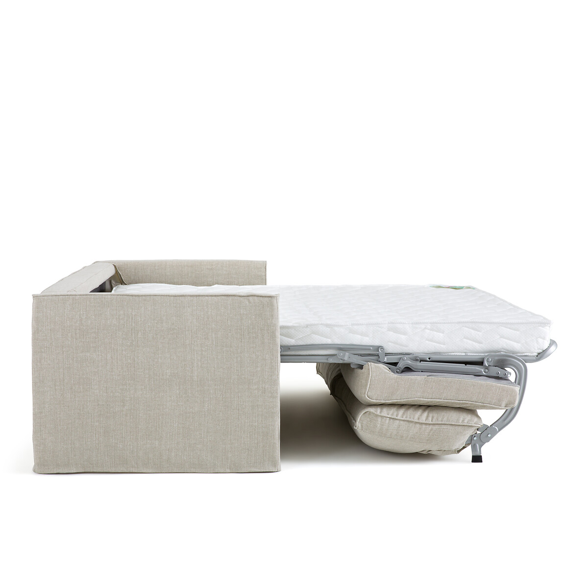 Canapé convertible 3 ou 4 places, en coton/lin, Camille beige, AM.PM