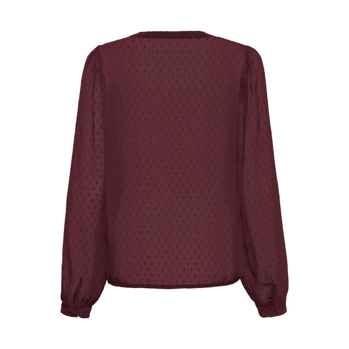 Blouse à manches longues bordeaux, KAFFE
