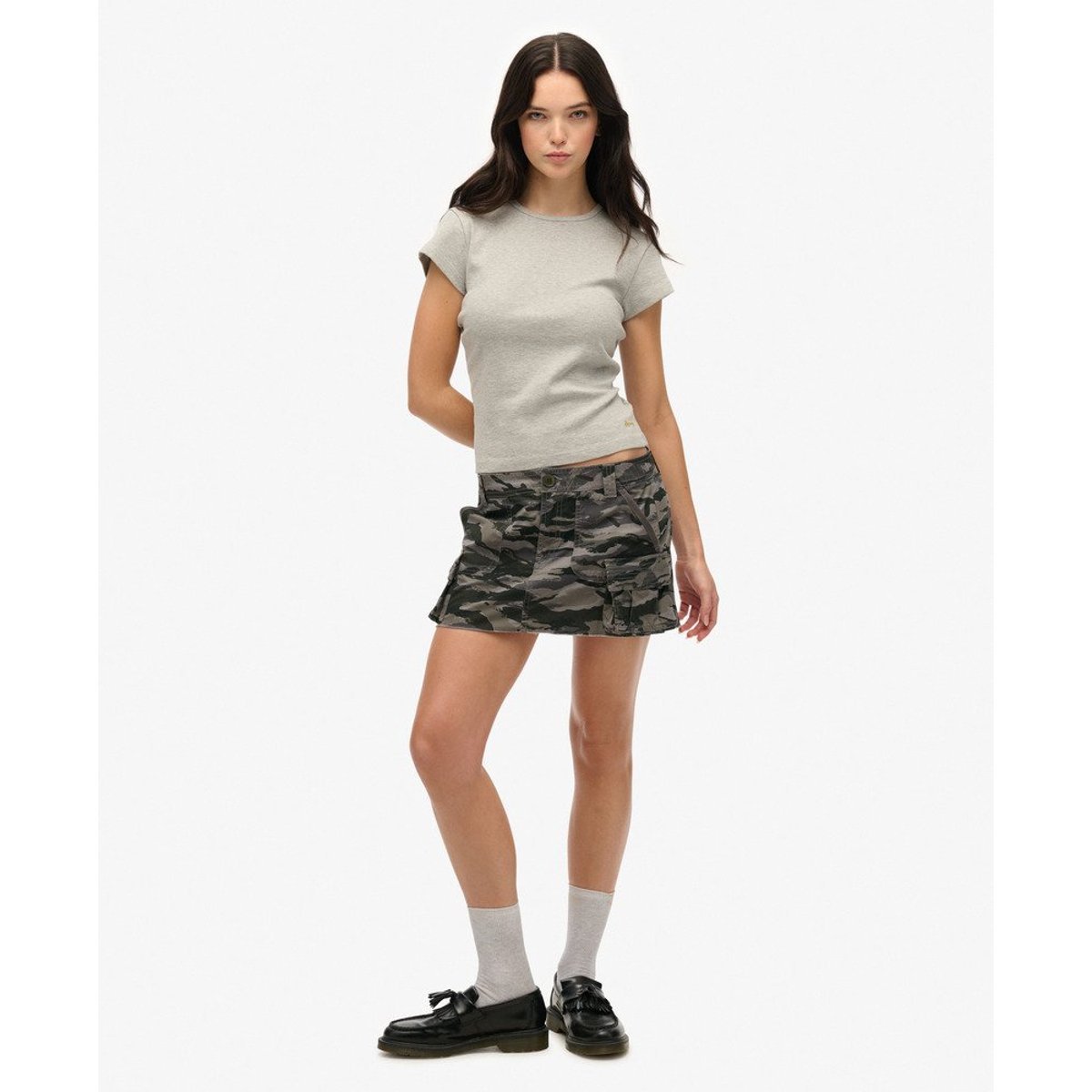 T-shirt Athletic Essential Coupe Ajustée gris chiné, SUPERDRY