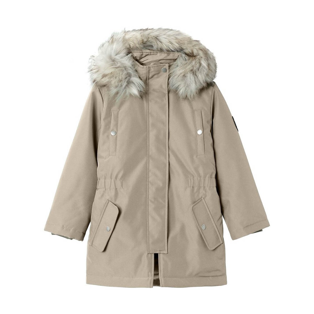 Hooded mid-length parka in cotton mix khaki Pepe Jeans | La Redoute
