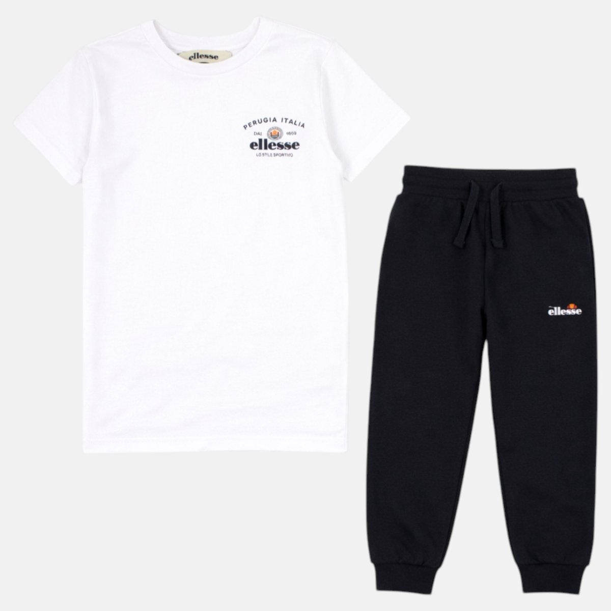 Lot de 2 t-shirts manches courtes et pantalon de jogging BLOCK PARTY bleu marine, ELLESSE