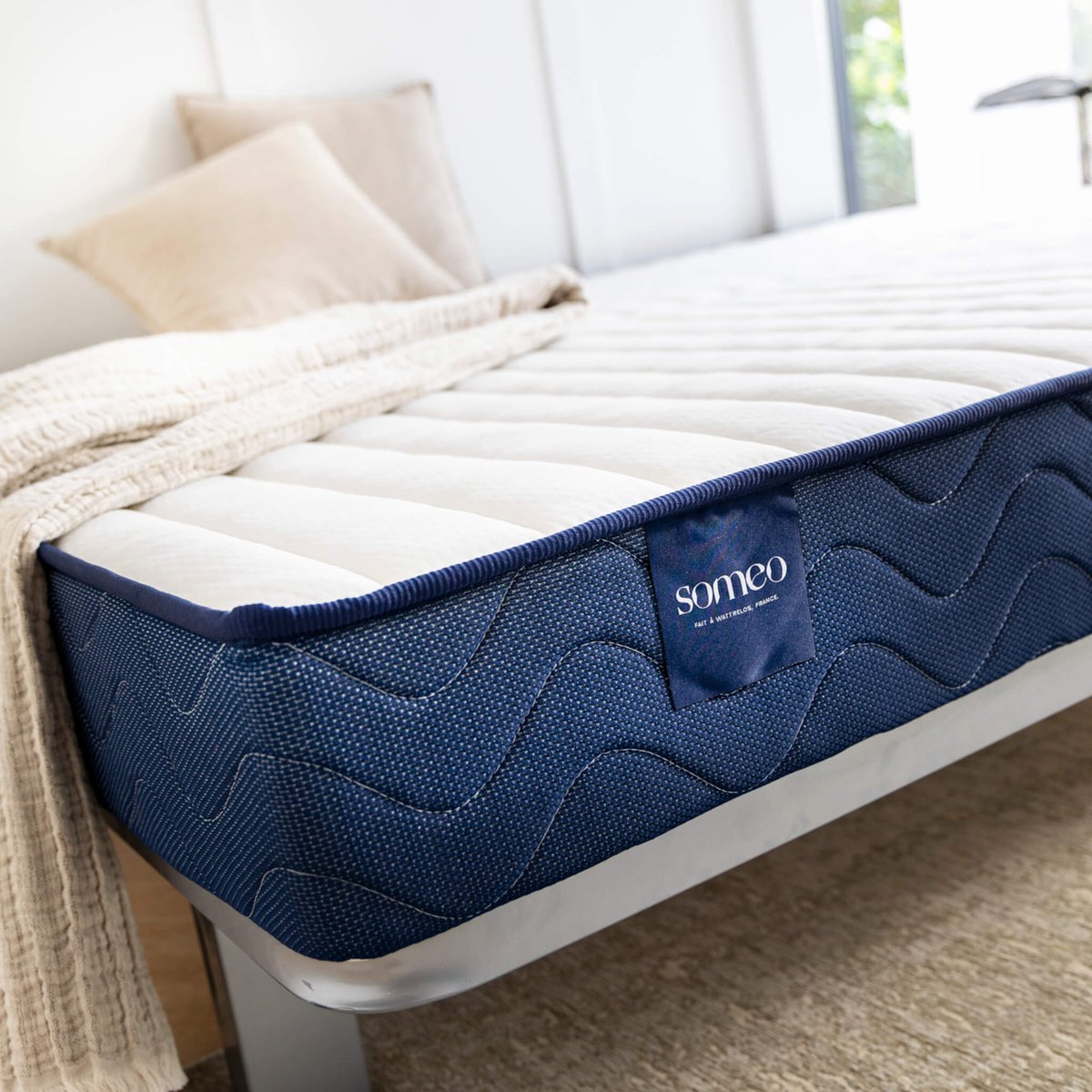 Matelas ressorts Rêve 500 clic-clac blanc, SOMEO