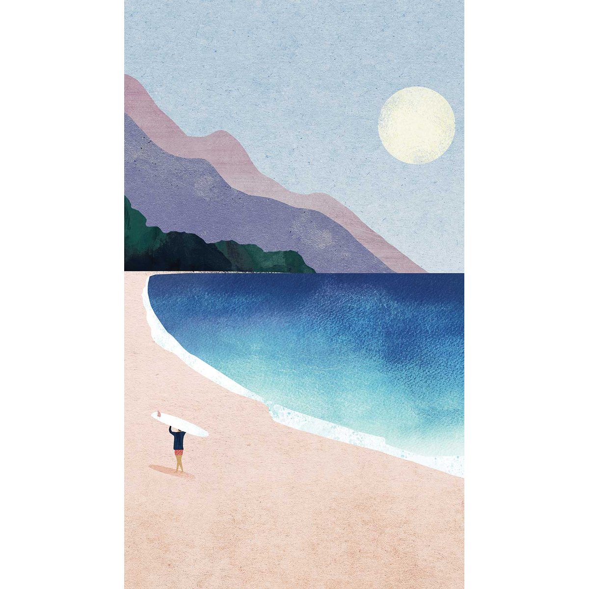 Papier peint anse du surfeur intissé, HEXOA