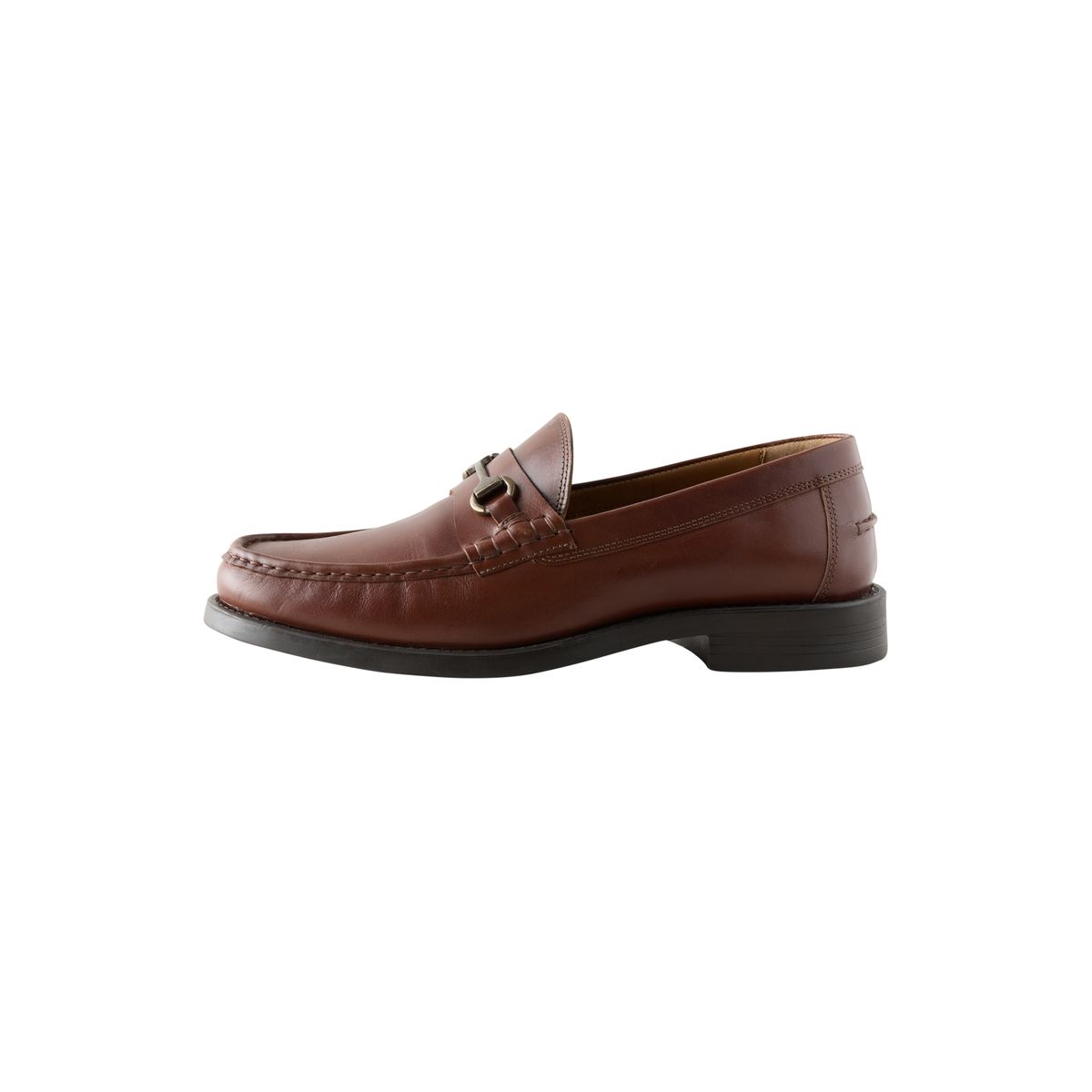 Mocassins en cuir avec mors marron, NEXT