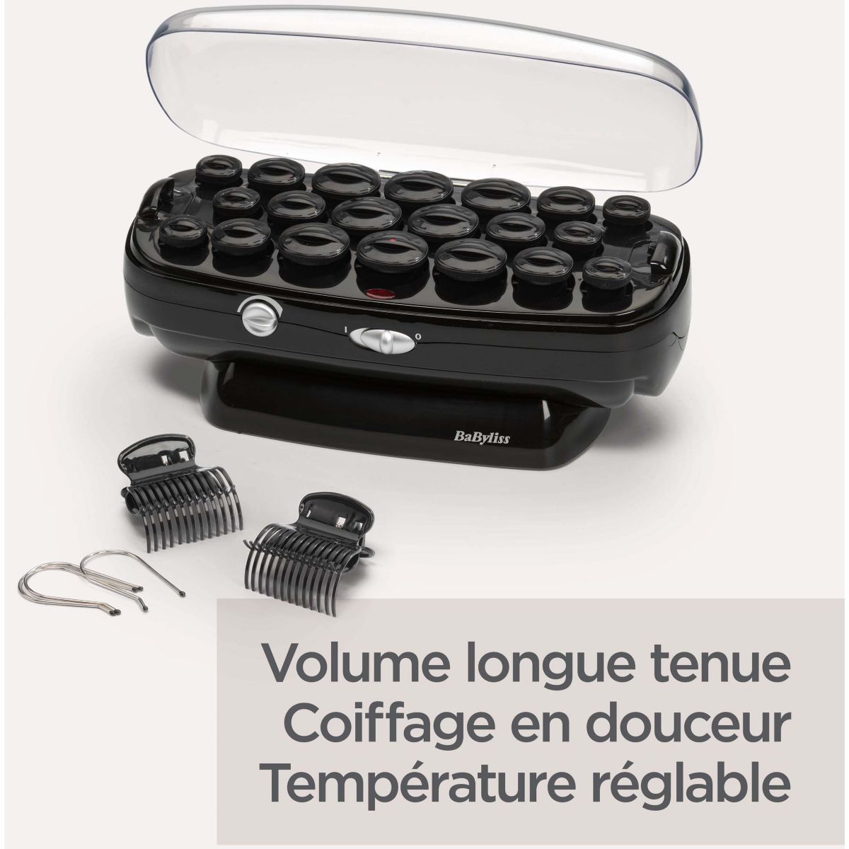 Bigoudis chauffants Thermo-Ceramic Rollers noir, BABYLISS