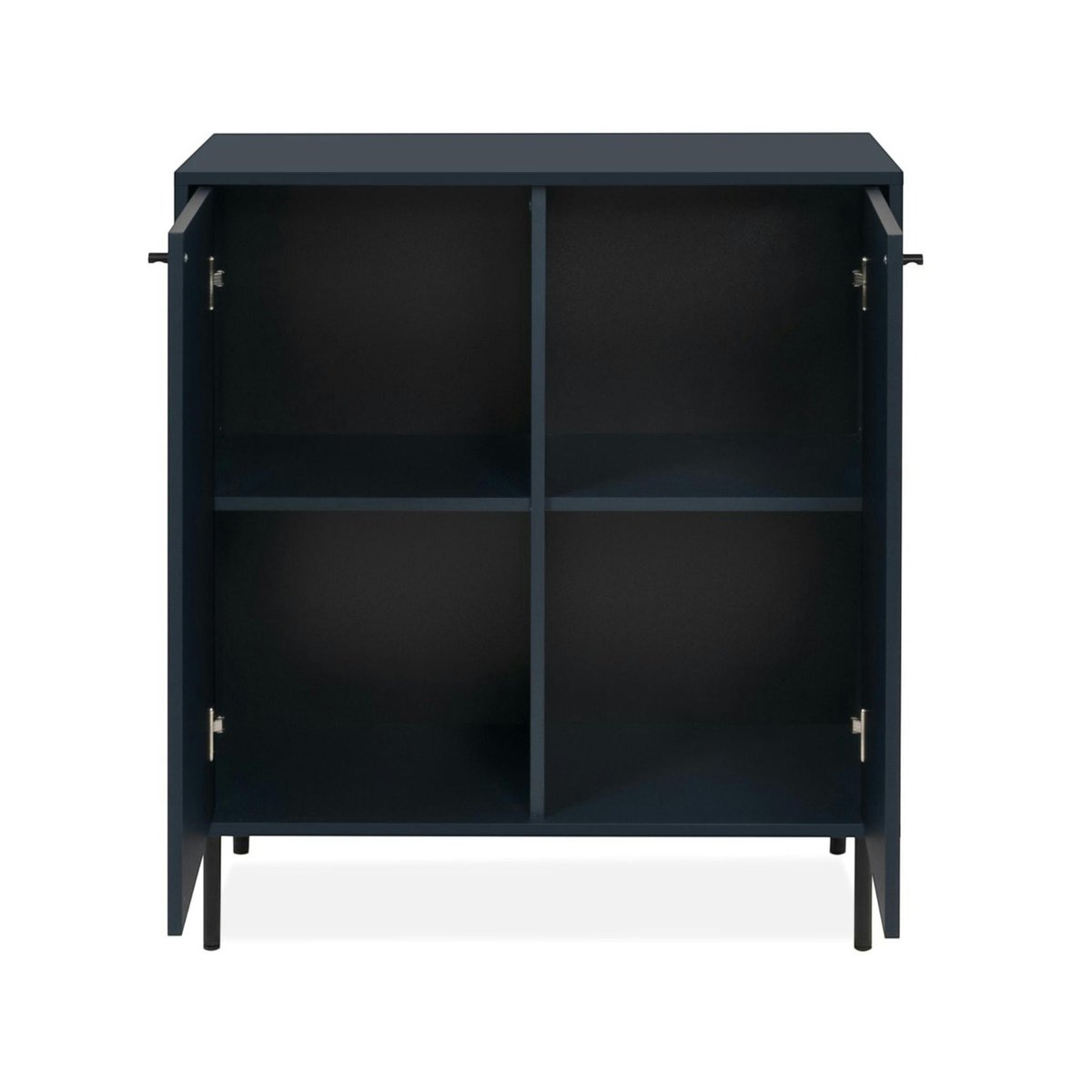 Petit buffet moderne bleu sombre 2 portes RAVEN bleu, PIER IMPORT