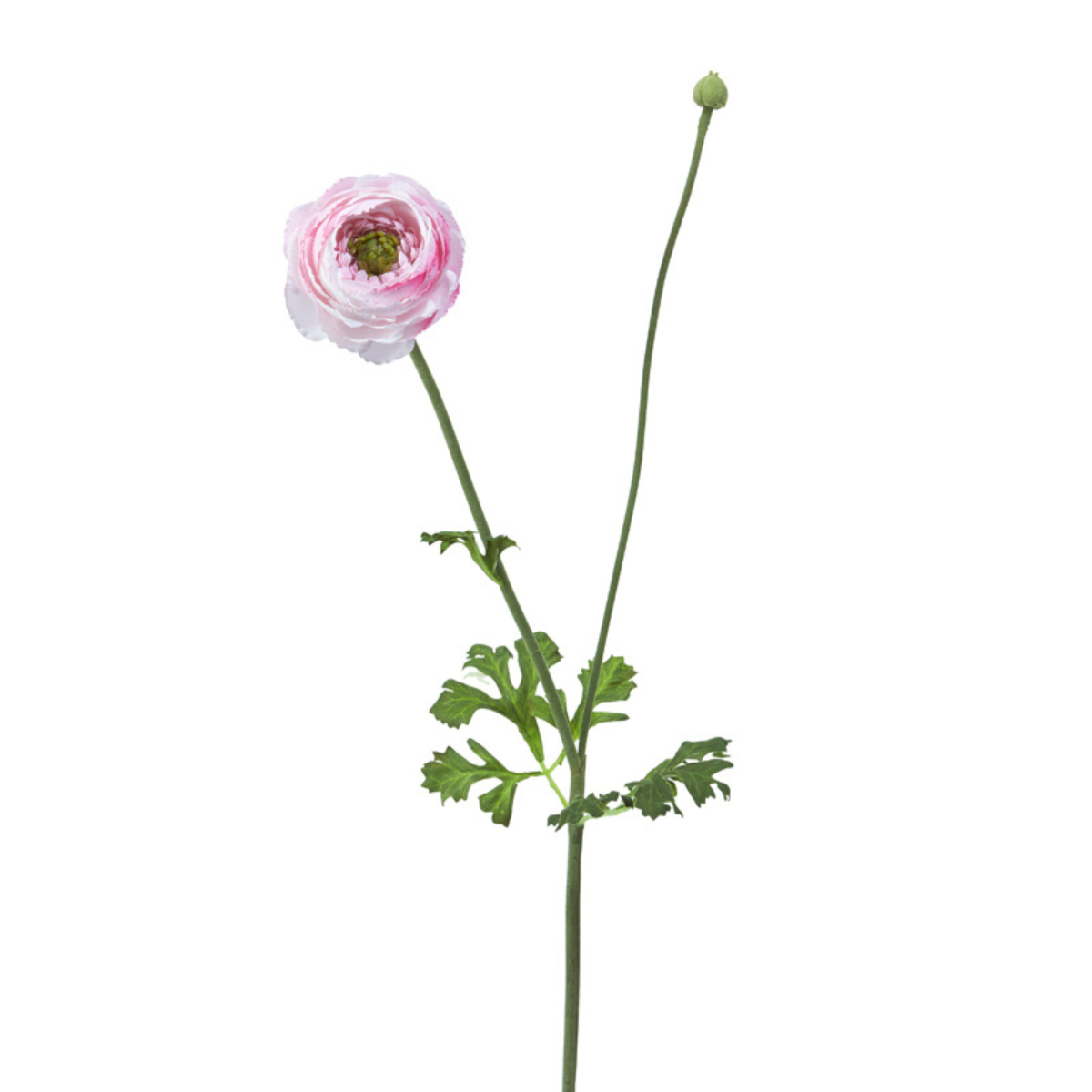 Tige de renoncule avec bourgeon artificielle H56 rose, SIA DECO