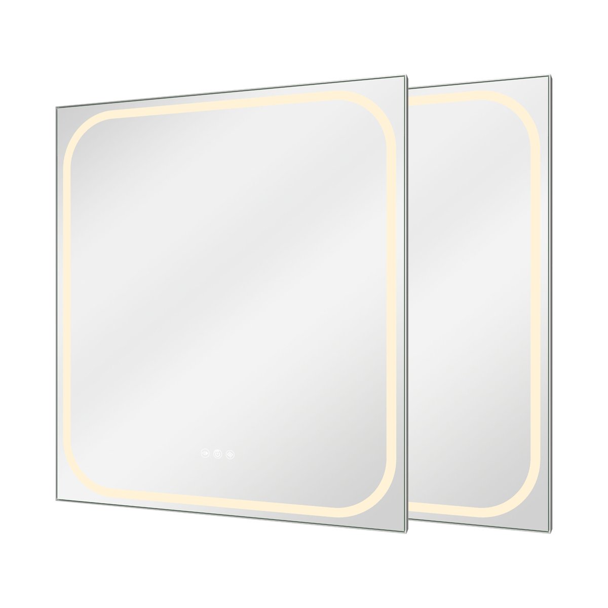 Lot de 2 miroirs lumineux LED anti-buée, REMIX transparent, SENSEA