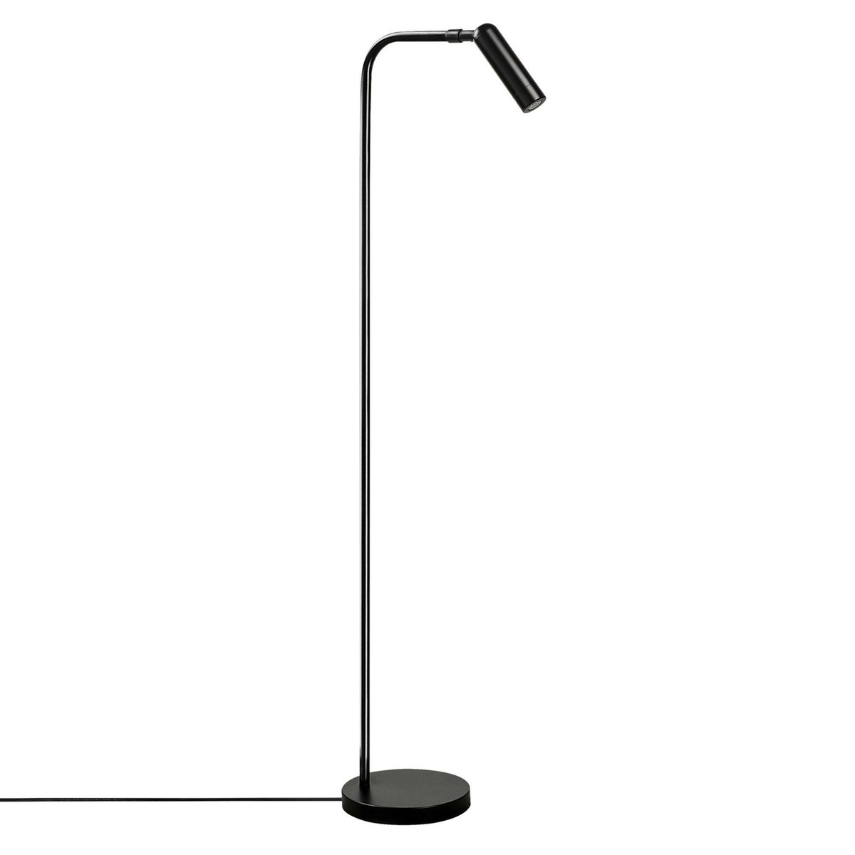 Lampadaire design noir minimaliste à tête orientable SILE noir, PIER IMPORT