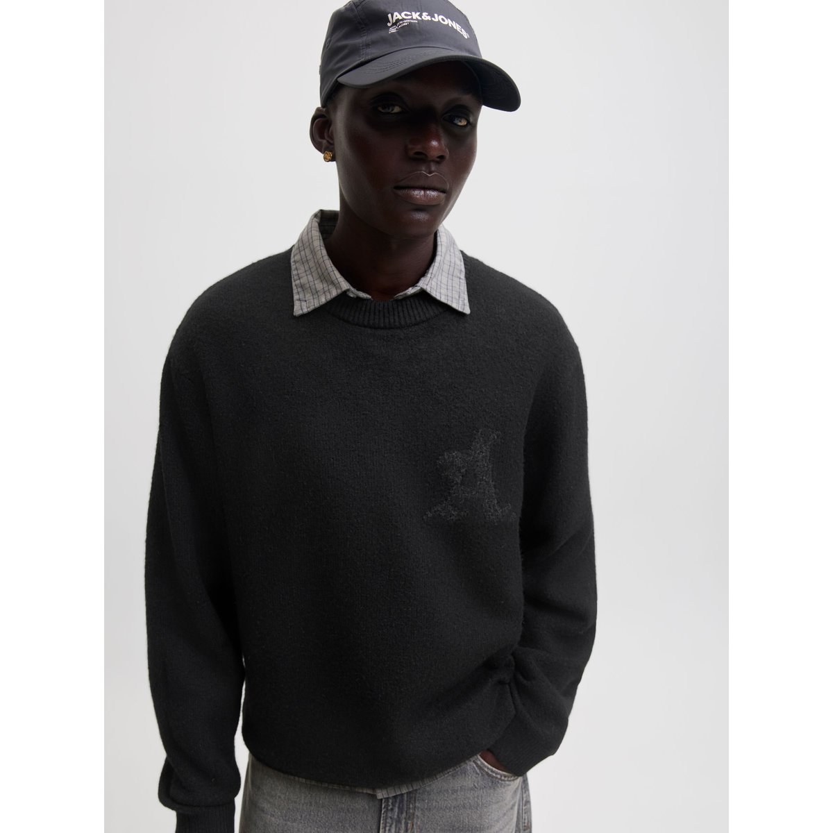 Pull En Maille black 1, JACK & JONES