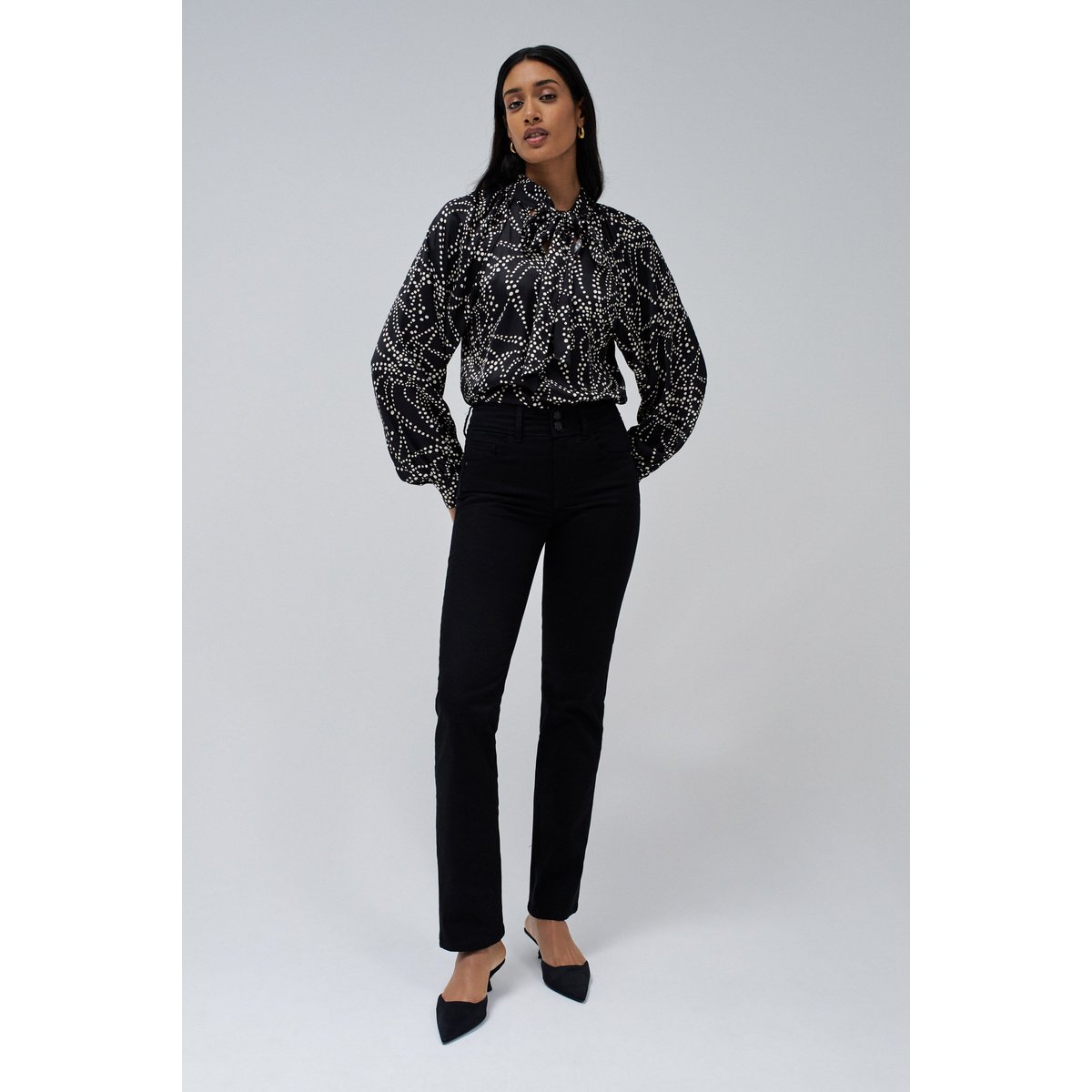 JEANS SECRET PUSH IN DROIT noir, SALSA JEANS