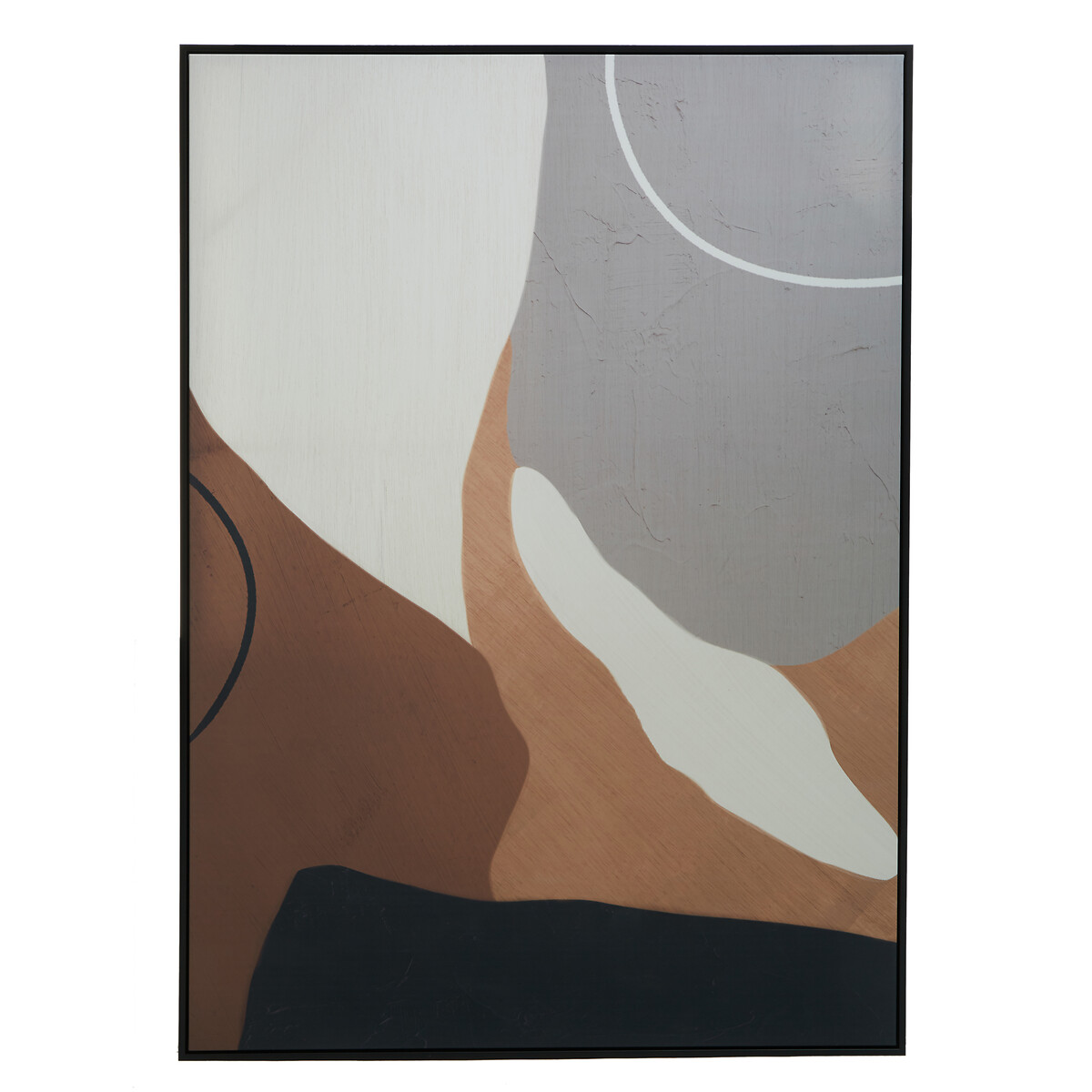 143 x 103cm Neutral Abstract Canvas Wall Art grey, SO'HOME