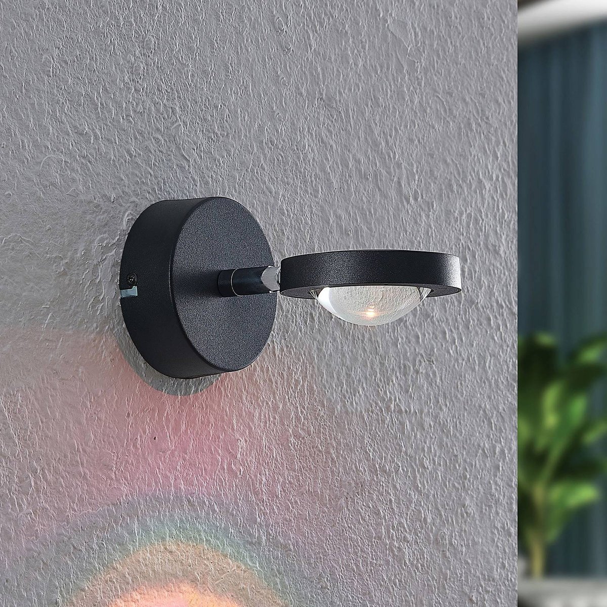 Applique en métal moderneLED, Edonita noir, LINDBY