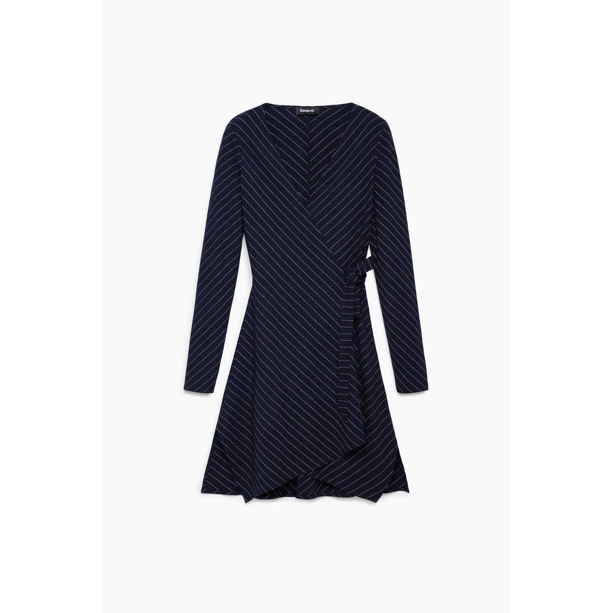Robe décolleté en V à manches longues noir, DESIGUAL