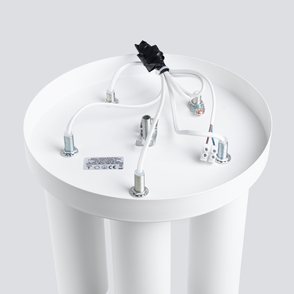 Plafonnier Acier Blanc GU10 5 Lagos blanc, EDEN
