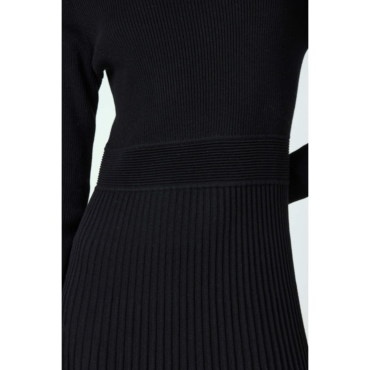 Robe MARTIKA en maille plissée noir, Maison 123
