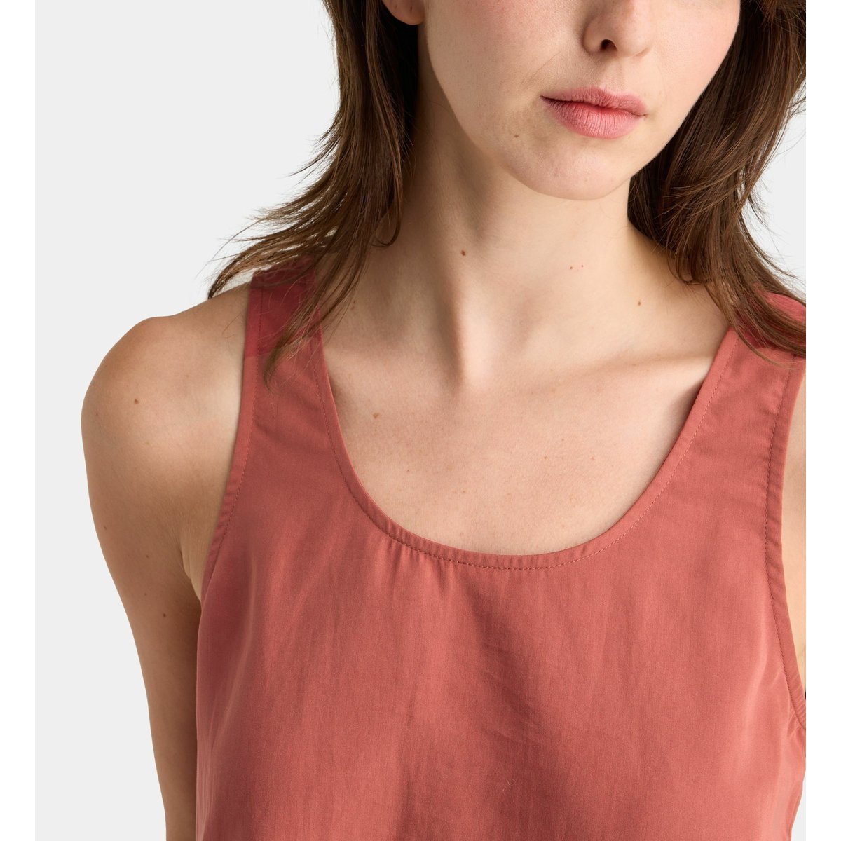 Top fluide façon lingerie lumos sans manches terre de sienne, JODHPUR