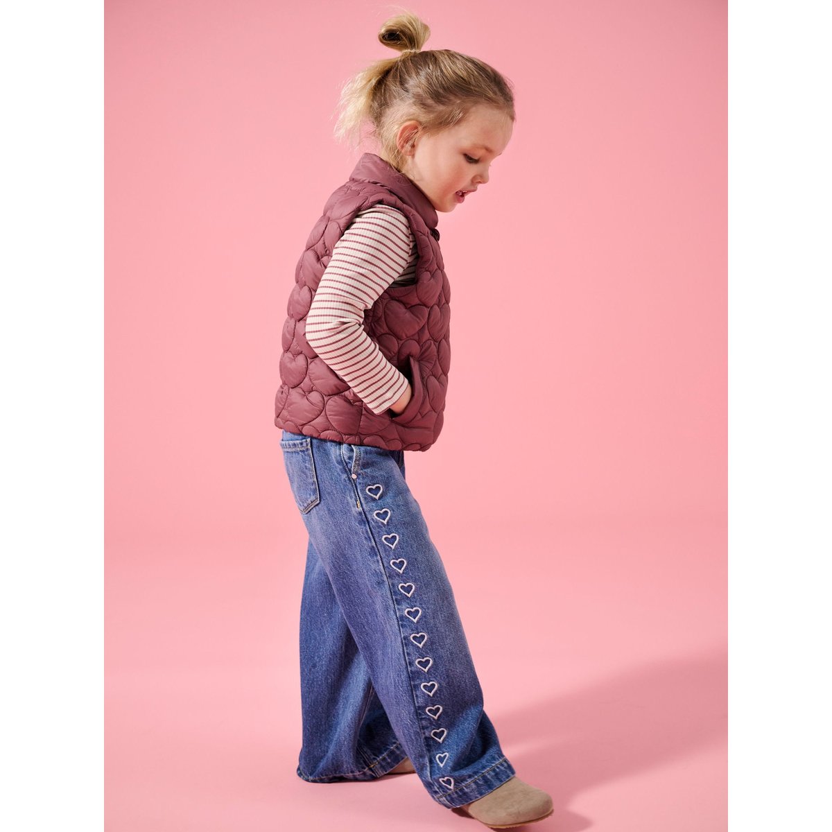 Jean À Jambe Large medium blue denim, KIDS ONLY