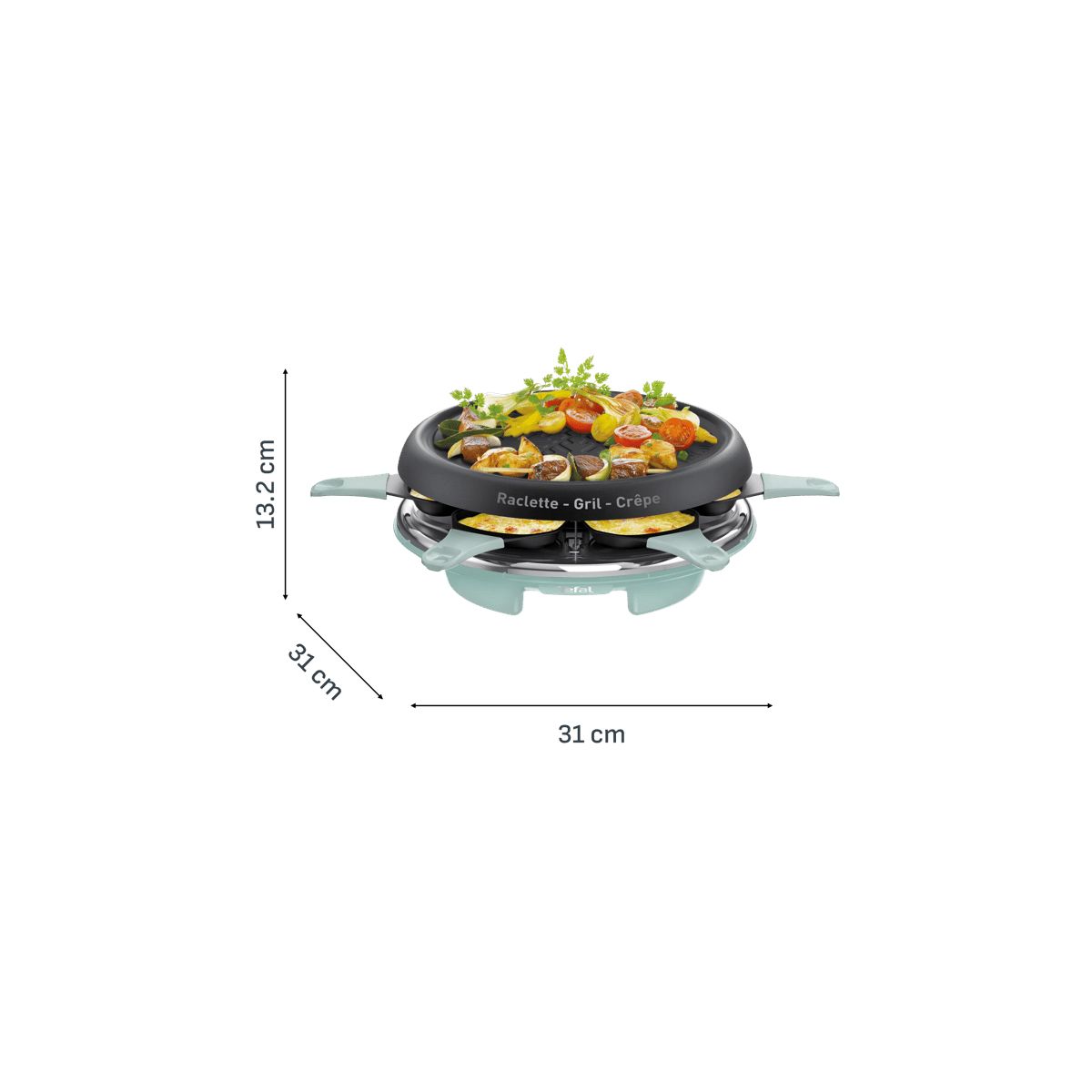 Raclette Colormania 6 RE1513F0 couleur unique, TEFAL