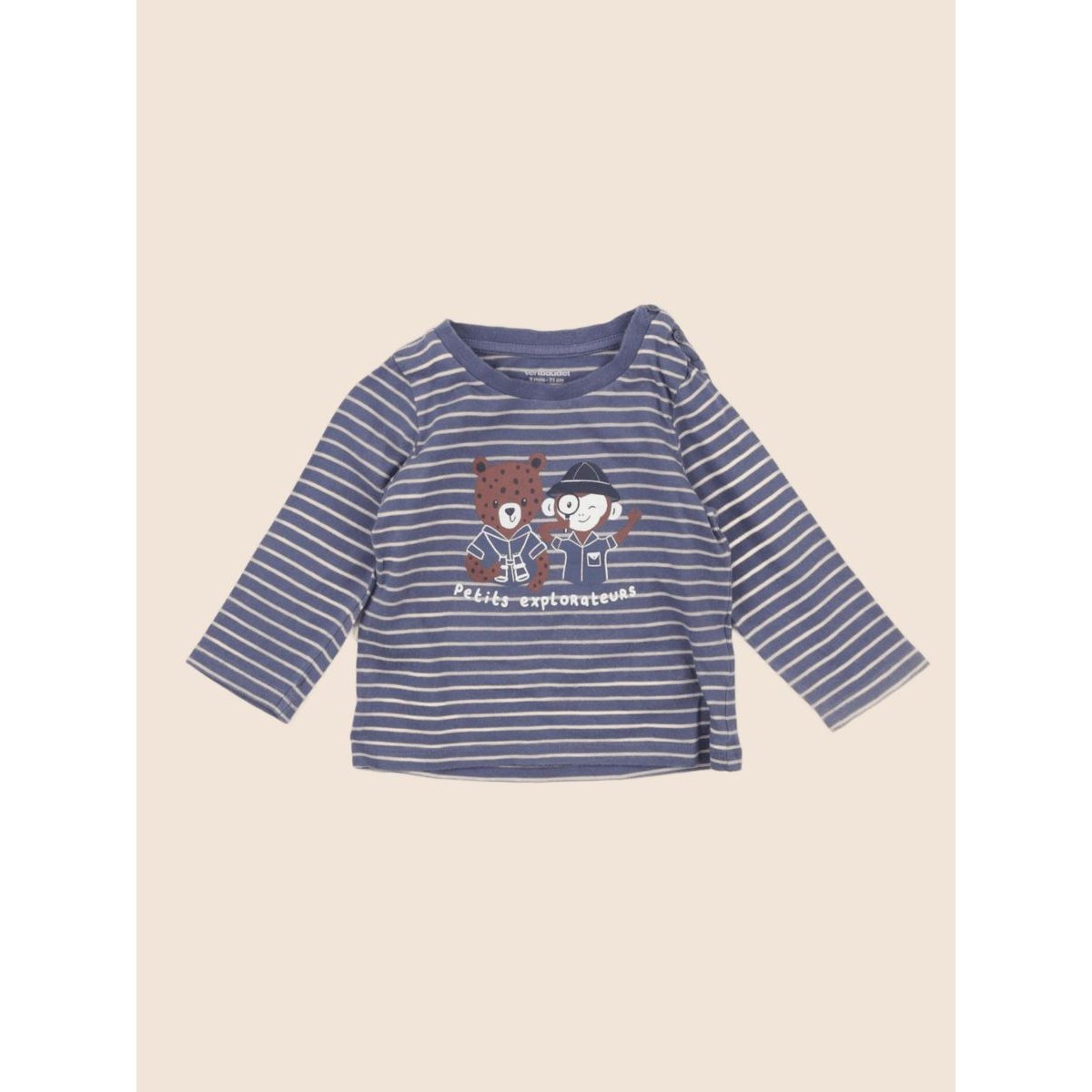 Tee-shirt - Etat satisfaisant bleu, VERTBAUDET
