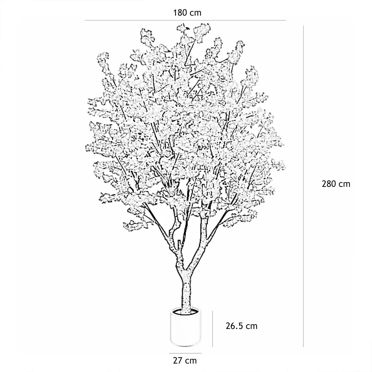 Cerisier artificiel rose 280cm autres, LIGNE DECO