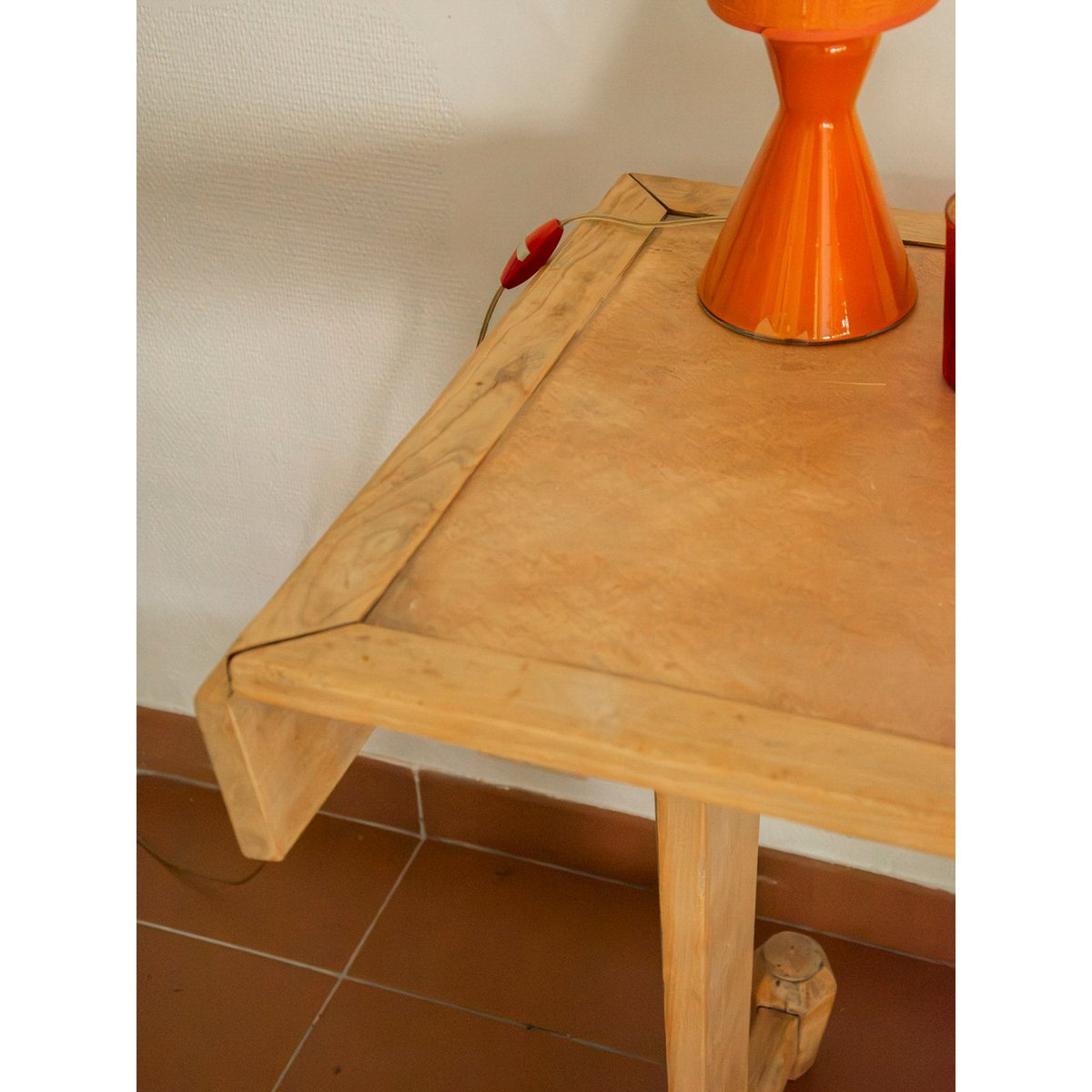 Table à manger bistro en bois à rabats Denise N°1362 - Bon état bois clair, DEBONGOUT